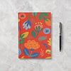 Orange Flowers Softcover Notebook - Blank