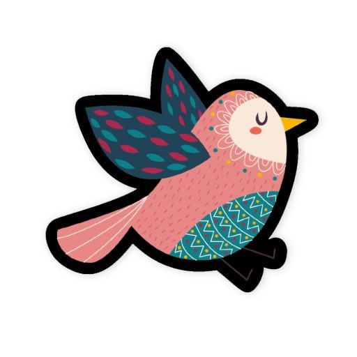 Bird 3 Sticker | Vinyl Stickers | Seedhi Jalebi